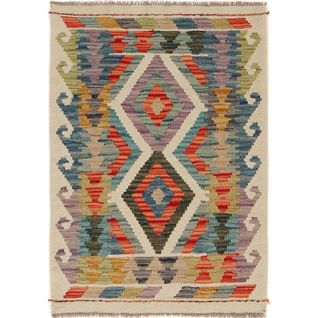Handmade Vegetable Kilim 2' 2" x 2' 11" ft / 65 x 89 cm - No. W30162
