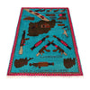 Hand-Knotted Afghan War Carpet 2' 8" x 4' 2" ft / 82 x 126 cm - No. W30705