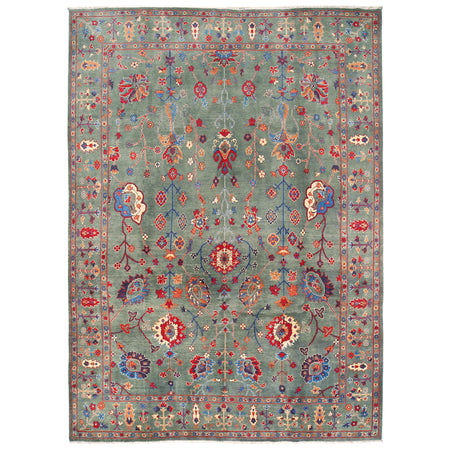 Hand knotted Kazak Carpet 9' 1" x 11' 11" ft / 277 x 363 cm - No. W30732