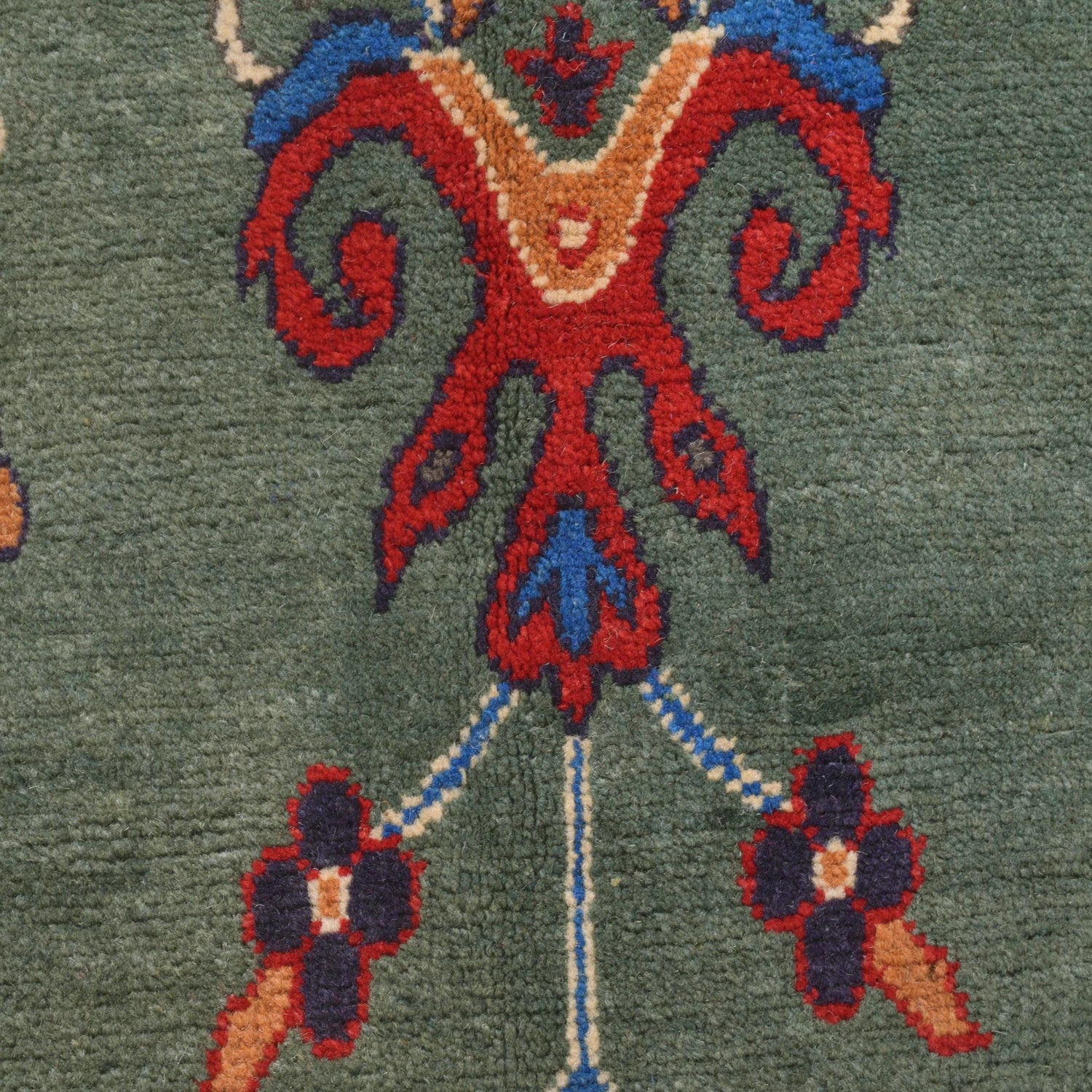 Hand knotted Kazak Carpet 9' 1" x 11' 11" ft / 277 x 363 cm - No. W30732