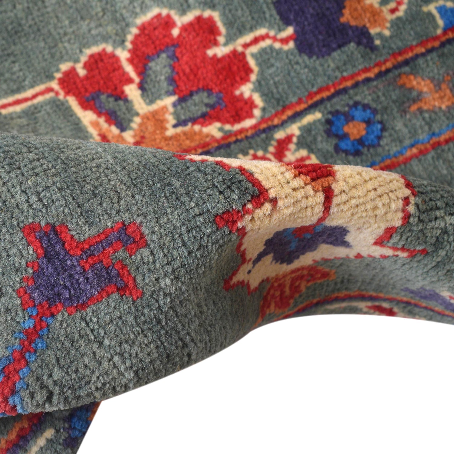 Hand knotted Kazak Carpet 9' 1" x 11' 11" ft / 277 x 363 cm - No. W30732