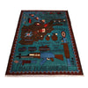 Handcrafted Afghan War Rug 2' 10" x 4' 0" ft / 87 x 123 cm - No. W30735