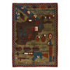 Handmade Afghan War Area Rug 2' 8" x 4' 1" ft / 81 x 125 cm - No. W30738