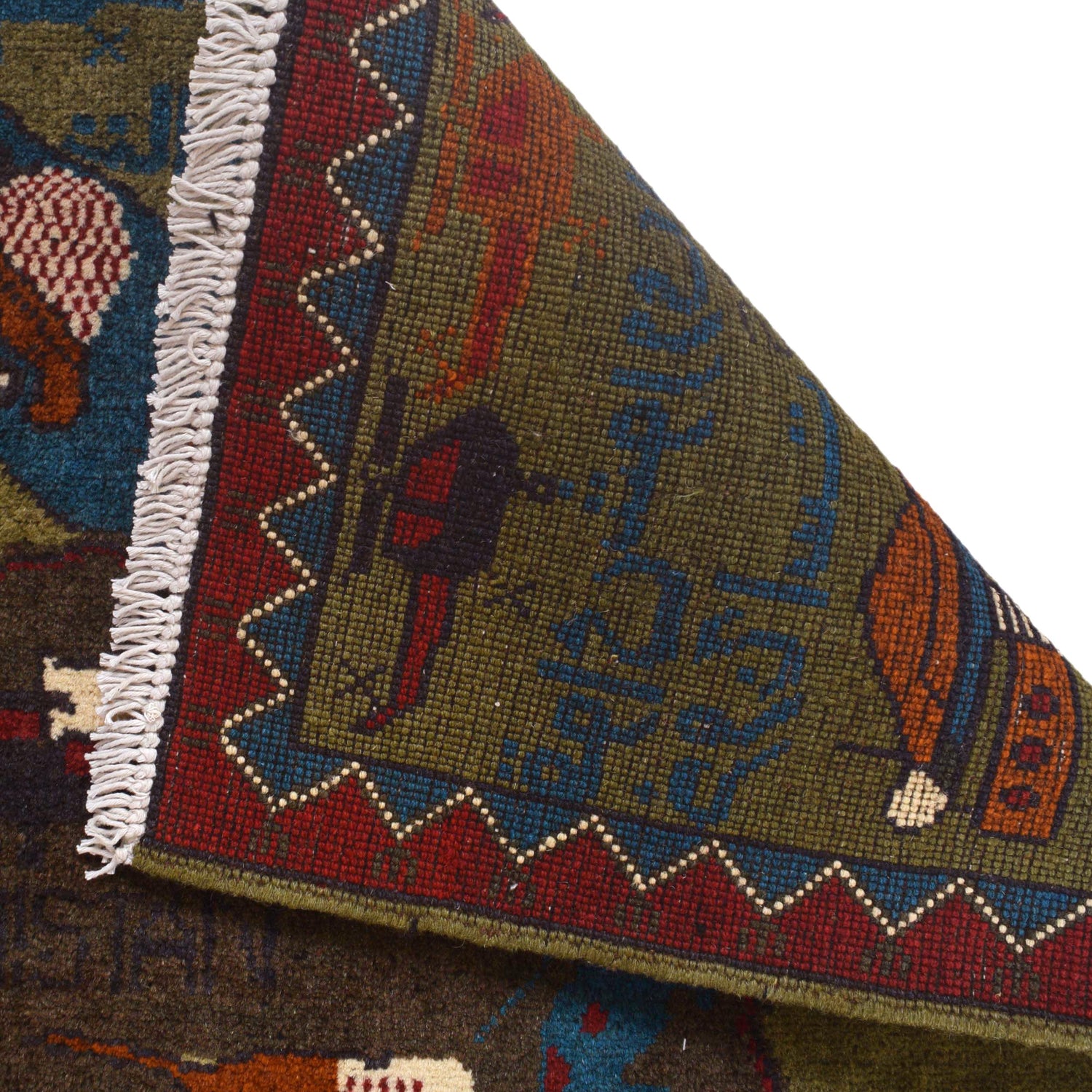 Handmade Afghan War Area Rug 2' 8" x 4' 1" ft / 81 x 125 cm - No. W30738