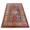 Handmade Kazak Area Rug 3' 11" x 5' 11" ft / 120 x 181 cm - No. W30744