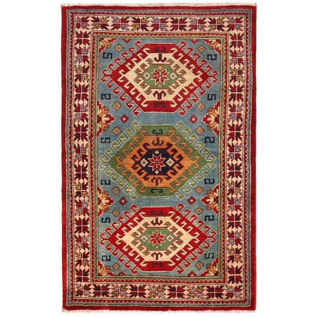 Hand knotted Kazak Carpet 3' 1" x 4' 11" ft / 95 x 151 cm - No. W30747