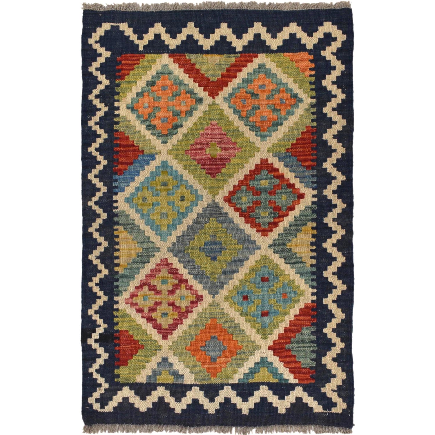 Small Size Chobi Kilim 2' 0 x 3' 1" ft / 62 x 94 cm - No. W30756