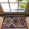 Colorful Flat-Weave Wool Kilim 2' 0 x 2' 11" ft / 61 x 88 cm - No. W30775