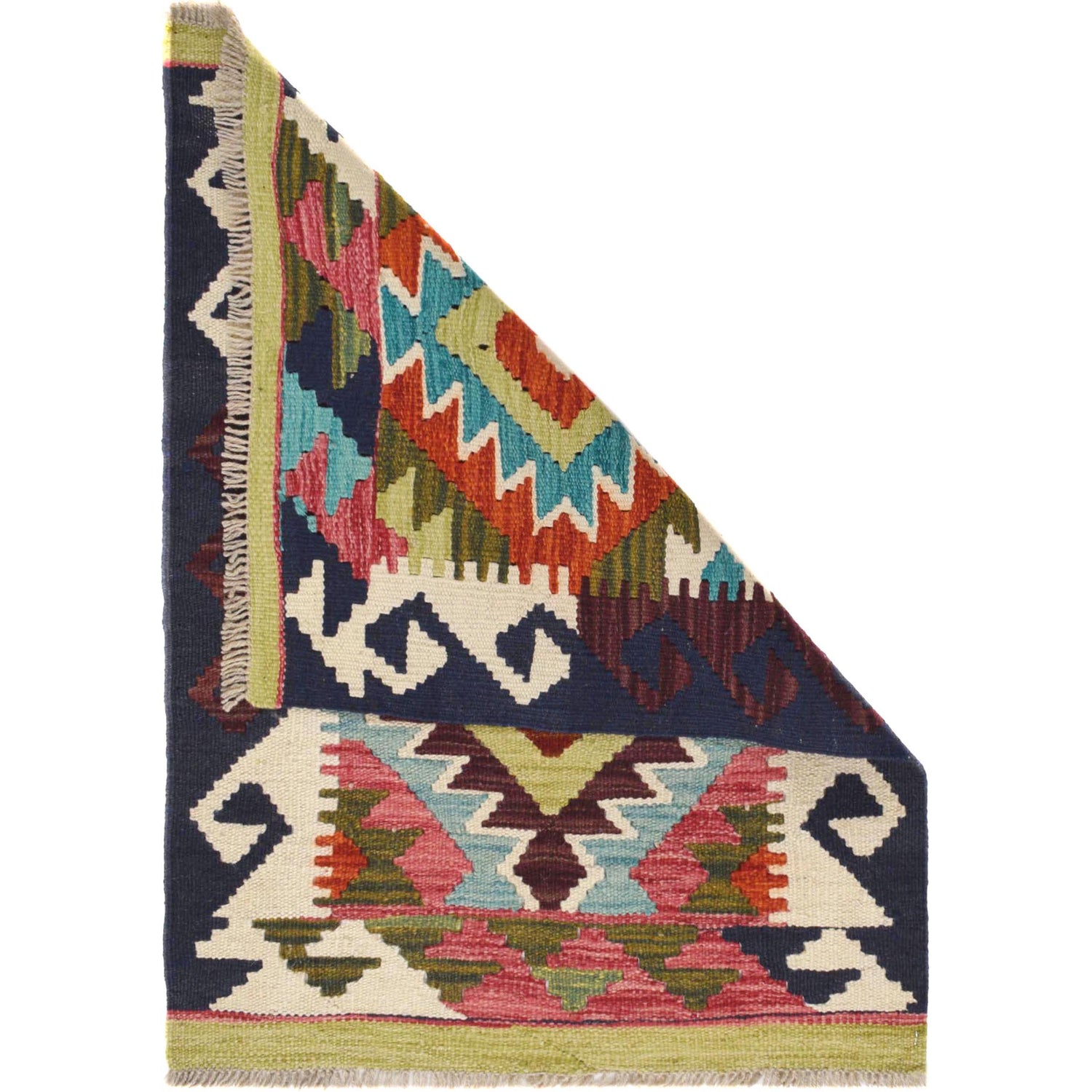 Handmade Vegetable Kilim 2' 2 x 2' 10" ft / 66 x 86 cm - No. W30777