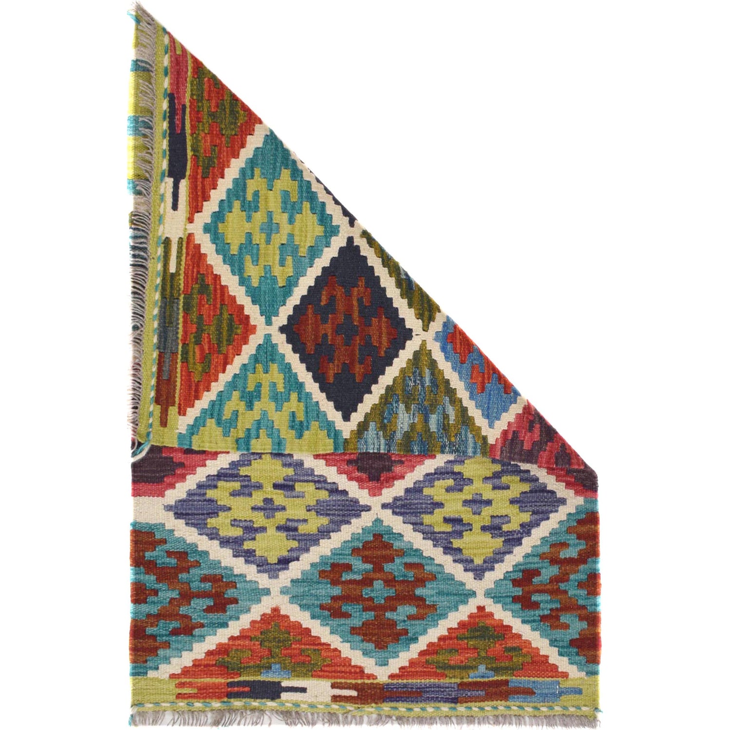 Handmade Vegetable Kilim 2' 0 x 3' 0" ft / 61 x 92 cm - No. W30778