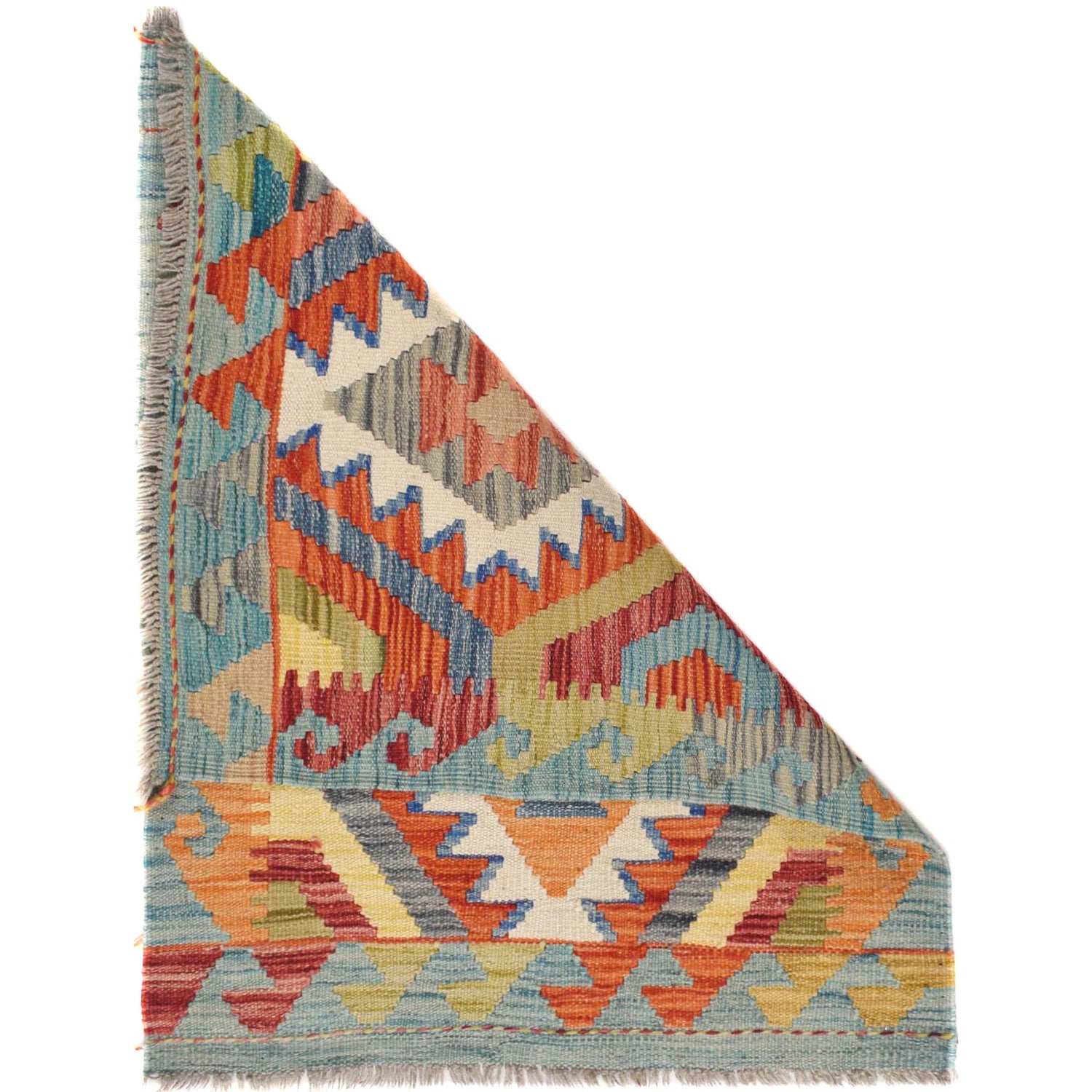 Hand Knotted Afghan Style Kilim 2' 3 x 2' 10" ft / 68 x 87 cm - No. W30786