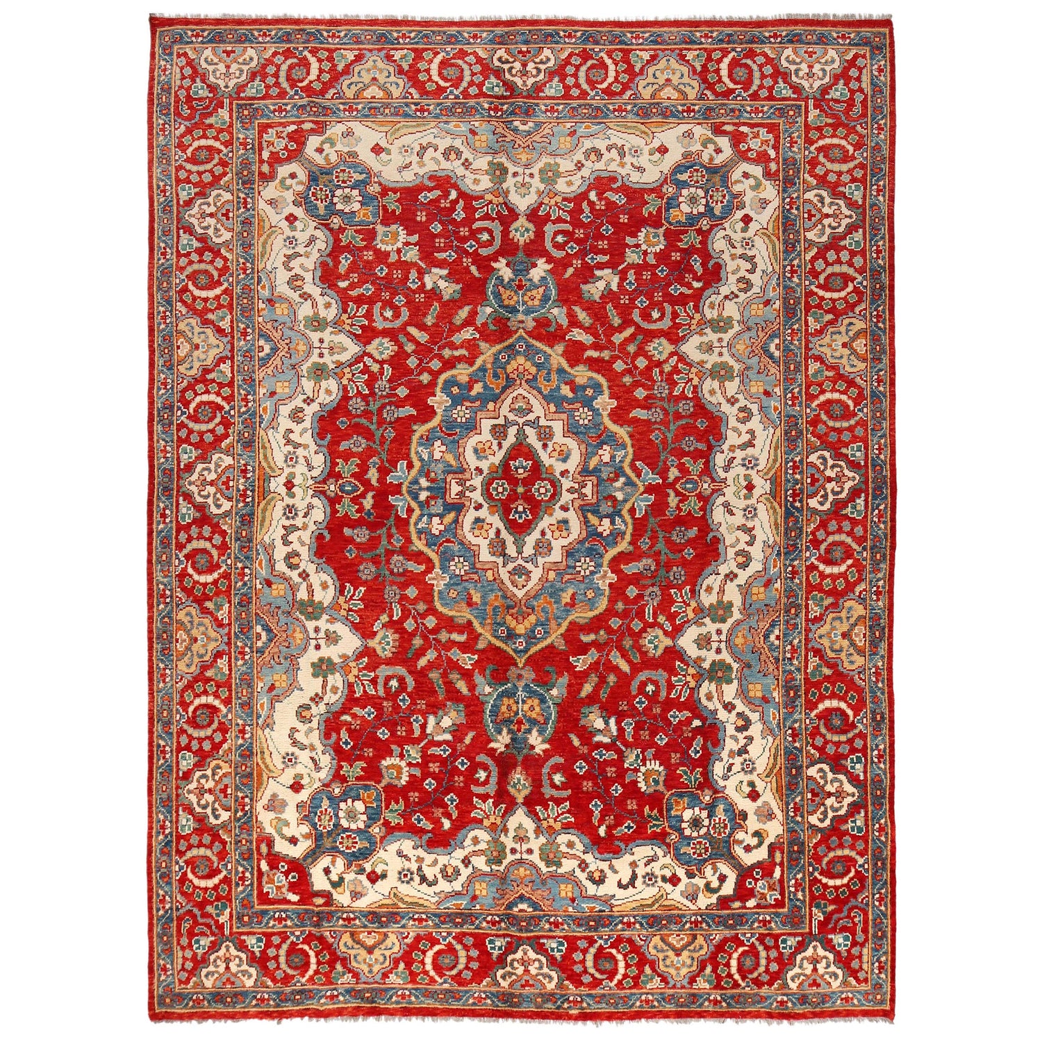 Hand Knotted Heriz Rug 8' 5" x 10' 11" ft / 257 x 332 cm - No. W30837