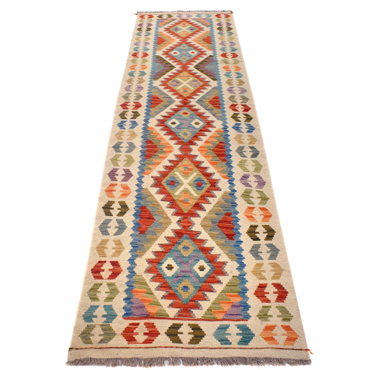 Handmade Vegetable Kelim Runner 2' 8" x 9' 5" ft / 80 x 287 cm - No. W30873