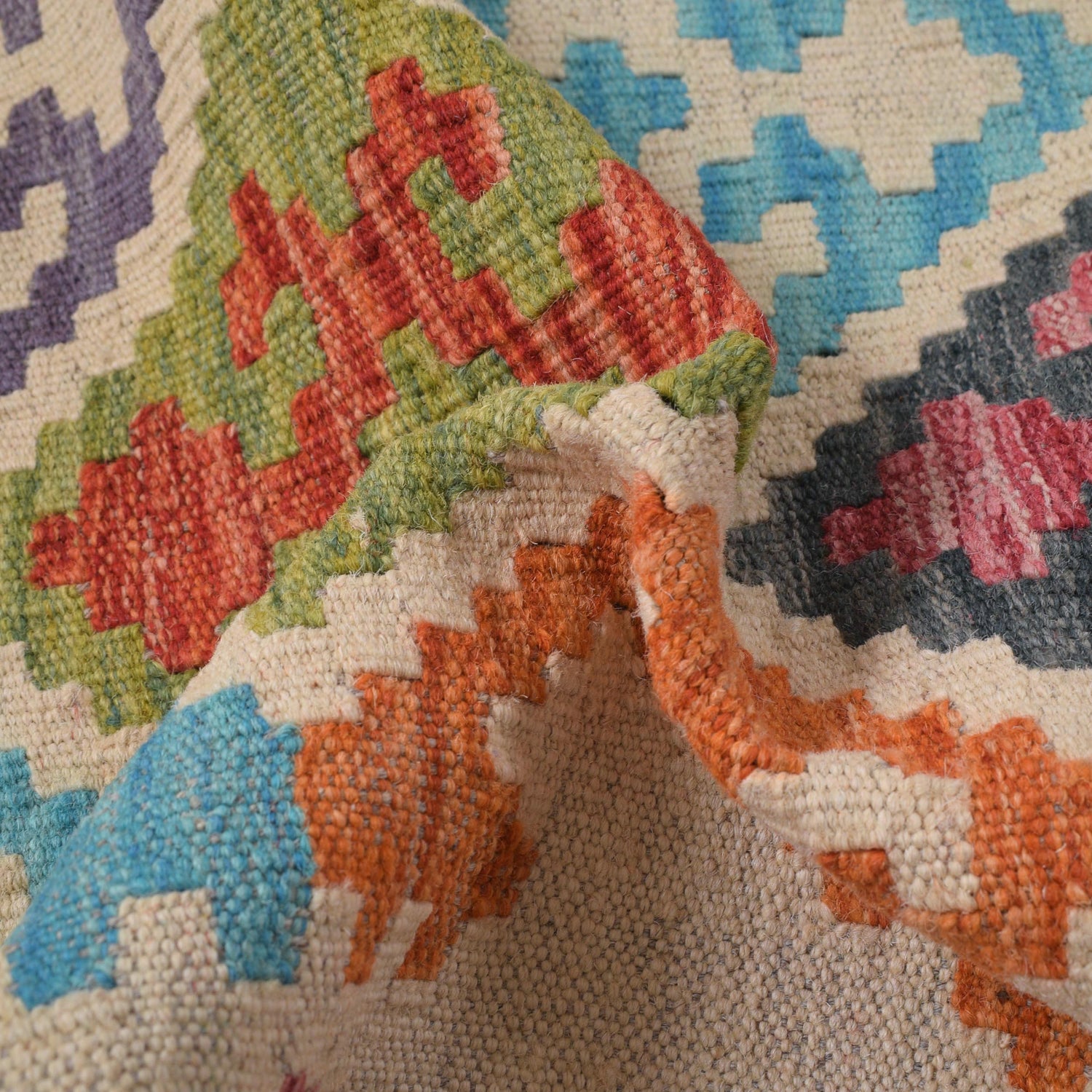 Hand Made Afghan Kilim Runner 2' 9" x 9' 5" ft / 83 x 287 cm - No. W31057