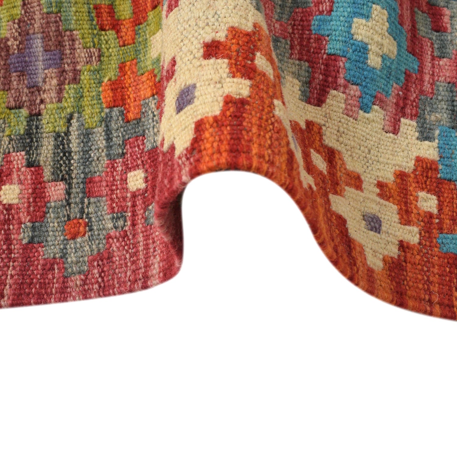 Handmade Afghan Vegetable Kilim Runner 2' 9" x 9' 4" ft / 83 x 285 cm - No. W31059