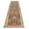 Colorful Flat-Weave Wool Kilim Runner 2' 9" x 9' 8" ft / 83 x 294 cm - No. W31060