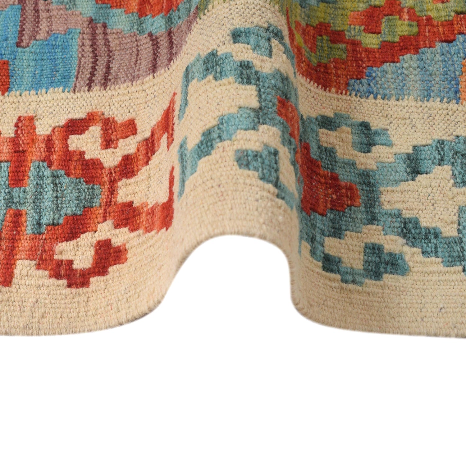 Handmade Turkish Design Wool Kilim Runner 2' 8" x 9' 11" ft / 81 x 301 cm - No. W31061