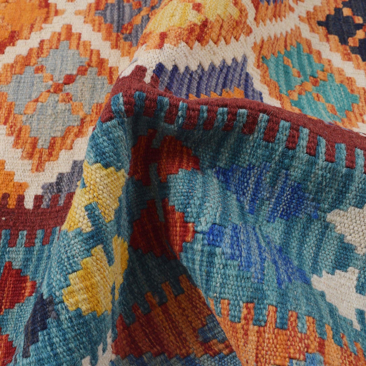 Handmade Vegetable Kelim 4' 3" x 6' 4" ft / 130 x 193 cm - No. W31078