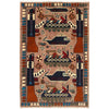 Authentic Afghan War Area Rug 2' 8" x 4' 2" ft / 81 x 127 cm - No. W31087
