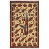 Hand-Knotted Afghan War Carpet 2' 0" x 2' 11" ft / 61 x 90 cm - No. W31090