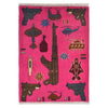 Pink Color War Rug 2' 0" x 2' 10" ft / 61 x 87 cm - No. W31101