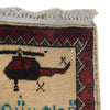 Handmade Afghan War Area Rug 2' 8" x 4' 2" ft / 82 x 126 cm - No. W31154