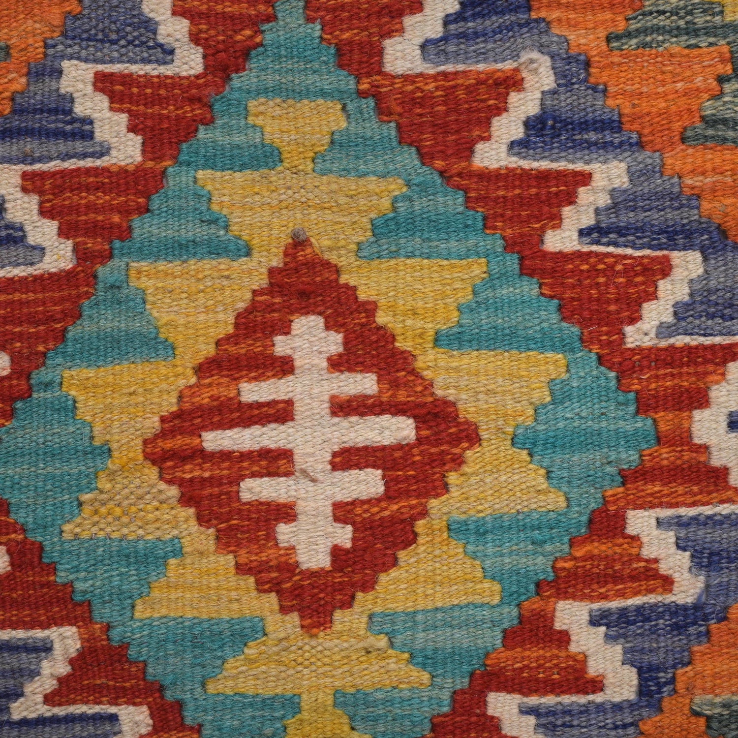 Hand Knotted Flatweave Kilim Runner 2' 2" x 6' 8" ft / 65 x 203 cm - No. W31193