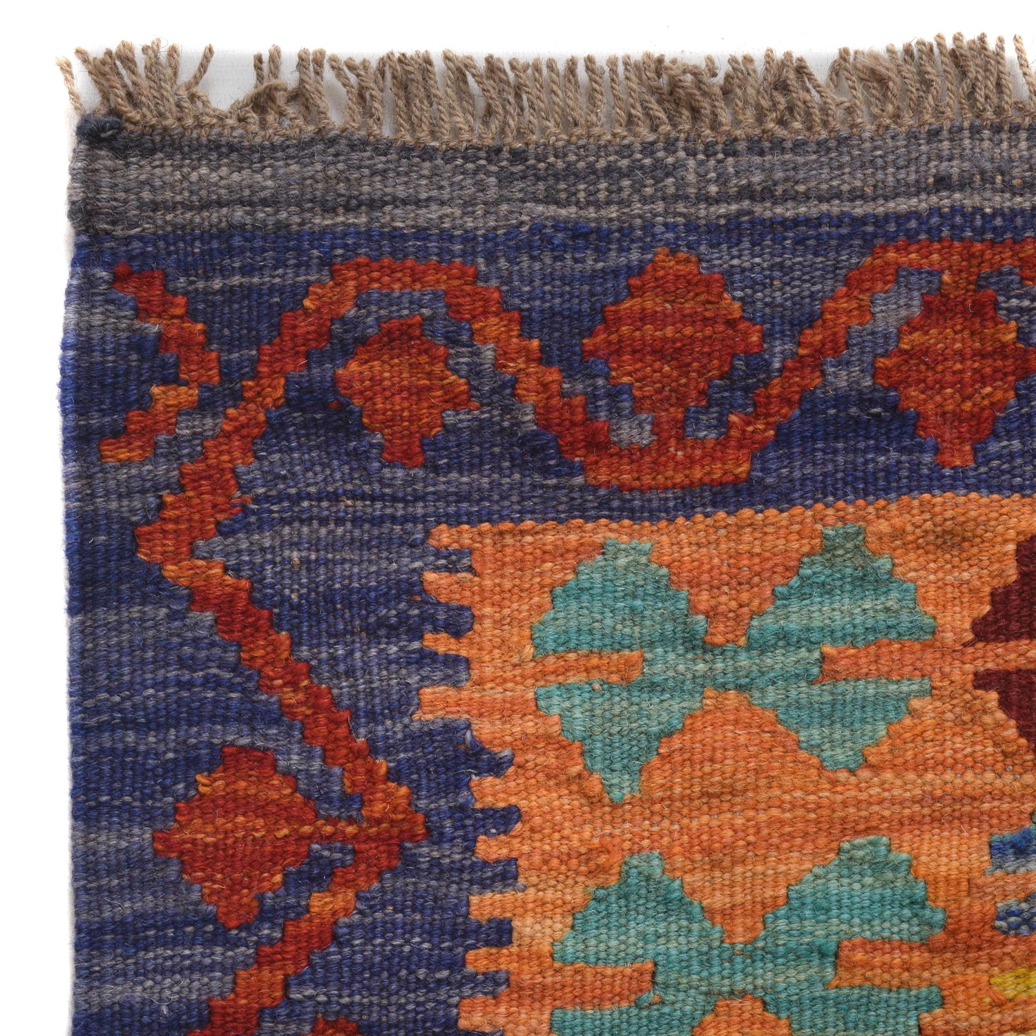 Hand Knotted Flatweave Kilim 4' 11" x 5' 10" ft / 149 x 178 cm - No. W31194