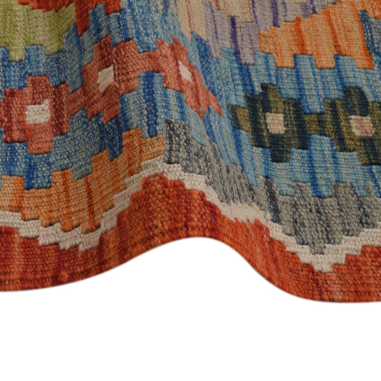 Hand Made Afghan Kilim Runner 2' 7" x 9' 9" ft / 79 x 297 cm - No. W31580