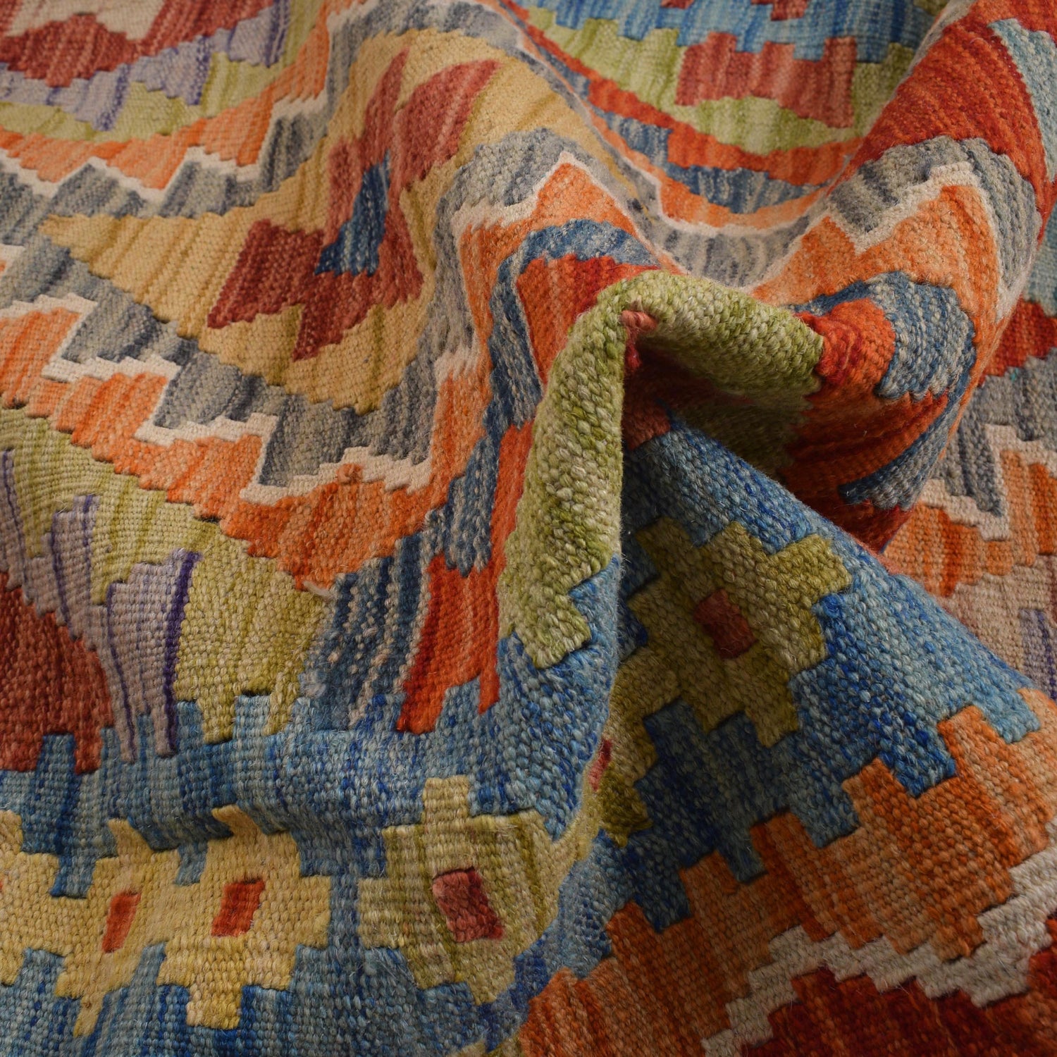 Hand Made Afghan Kilim Runner 2' 7" x 9' 9" ft / 79 x 297 cm - No. W31580