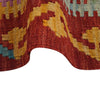 Colorful Flat-Weave Wool Kilim Runner 2' 0"x 6' 5" ft / 62 x 195 cm - No. W31591