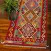 Colorful Flat-Weave Wool Kilim Runner 2' 0"x 6' 5" ft / 62 x 195 cm - No. W31591