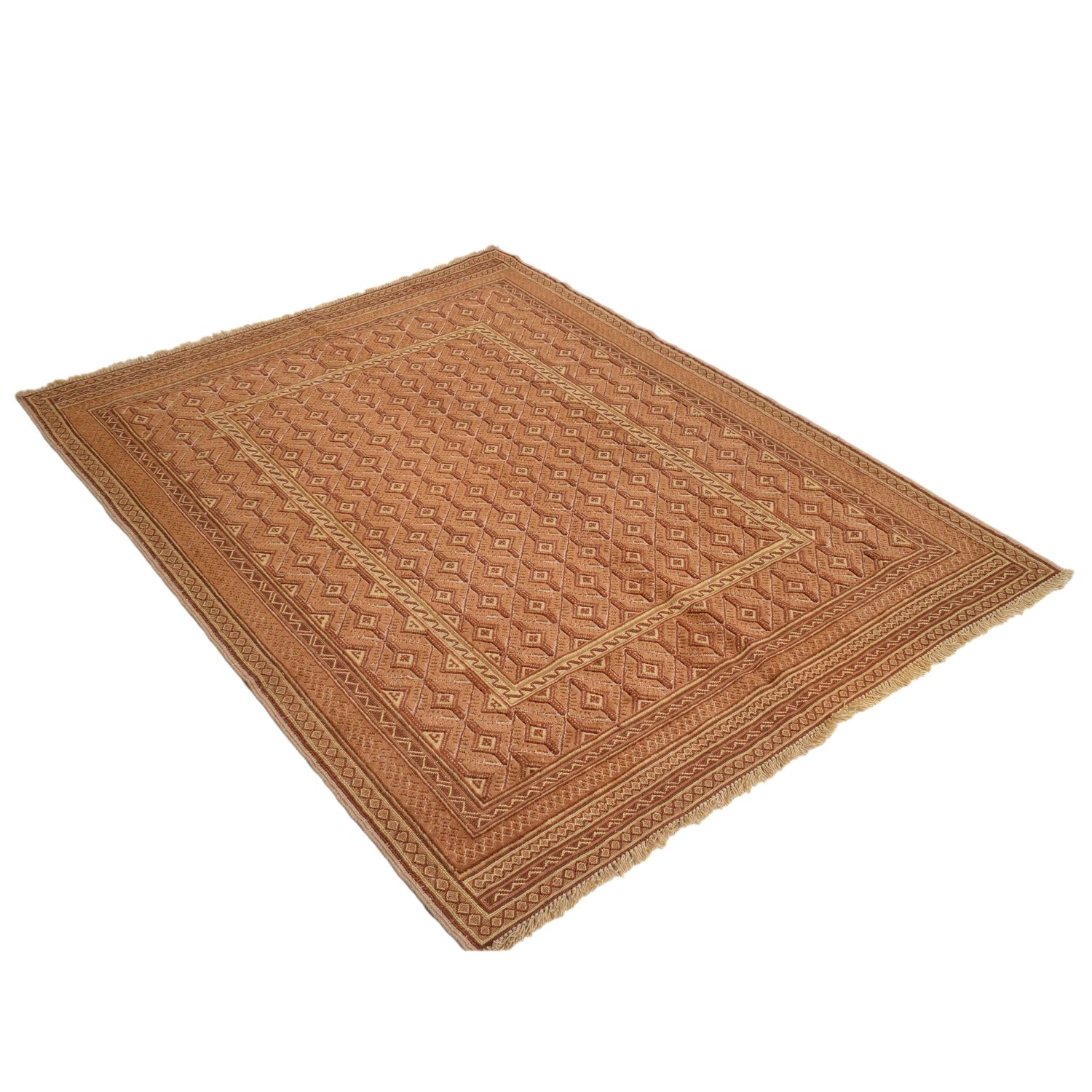 Hand Knotted Luxury Kilim Rug 4' 1" x 5' 5" ft / 125 x 165 cm - No. W31596