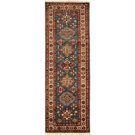 High-Quality Kazak Area Runner Rug 2' 1" x 6' 2" ft / 63 x 188 cm - No. W32073