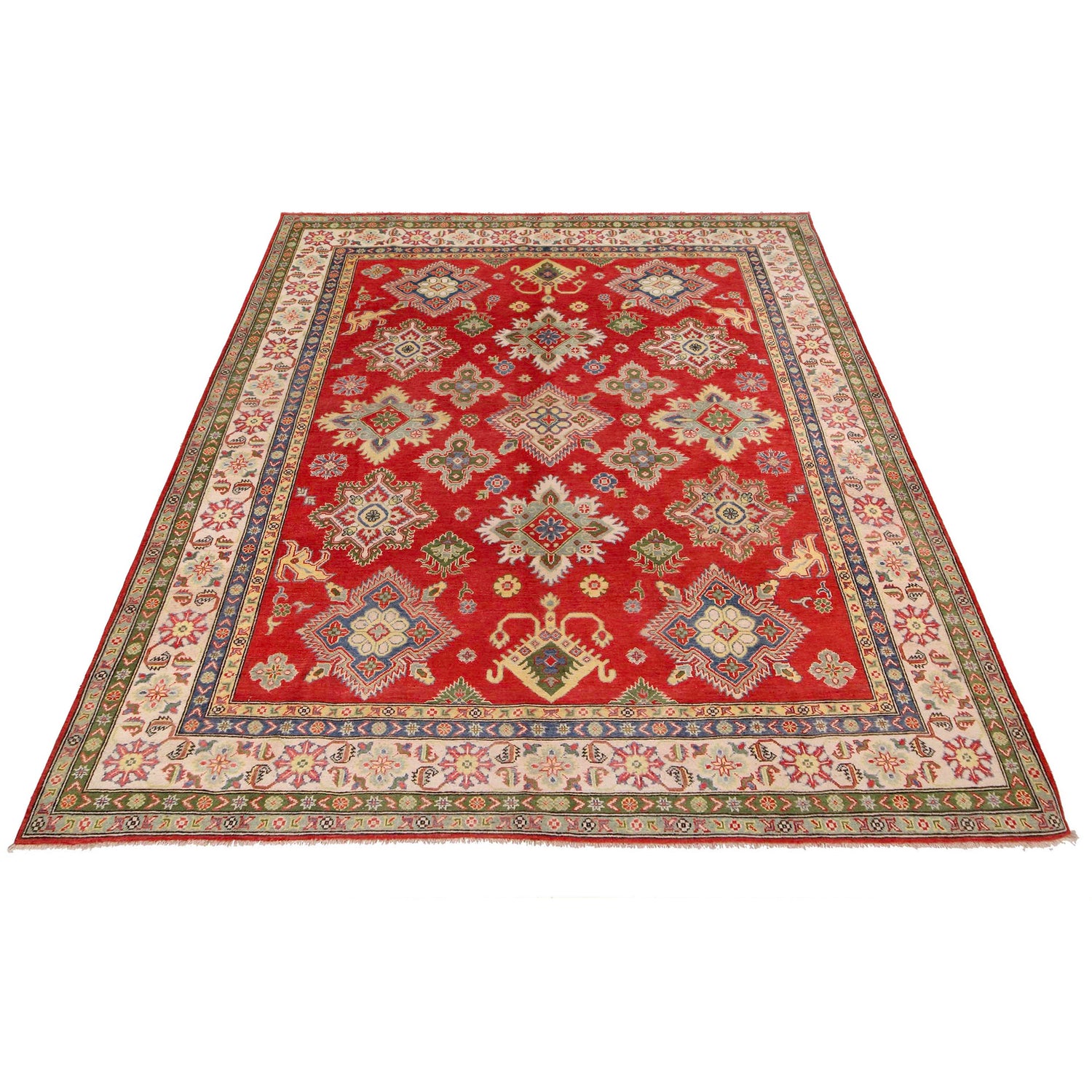 Red Kazak Rug 8' 2" x 9' 10" ft / 249 x 300 cm - No. W34026