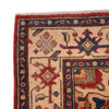 Hand knotted Kazak Carpet 4' 1" x 5' 9" ft / 124 x 176 cm - No. W34030