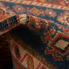 Blue Color Kazak Rug 4' 1" x 5' 10" ft / 124 x 178 cm - No. W34032