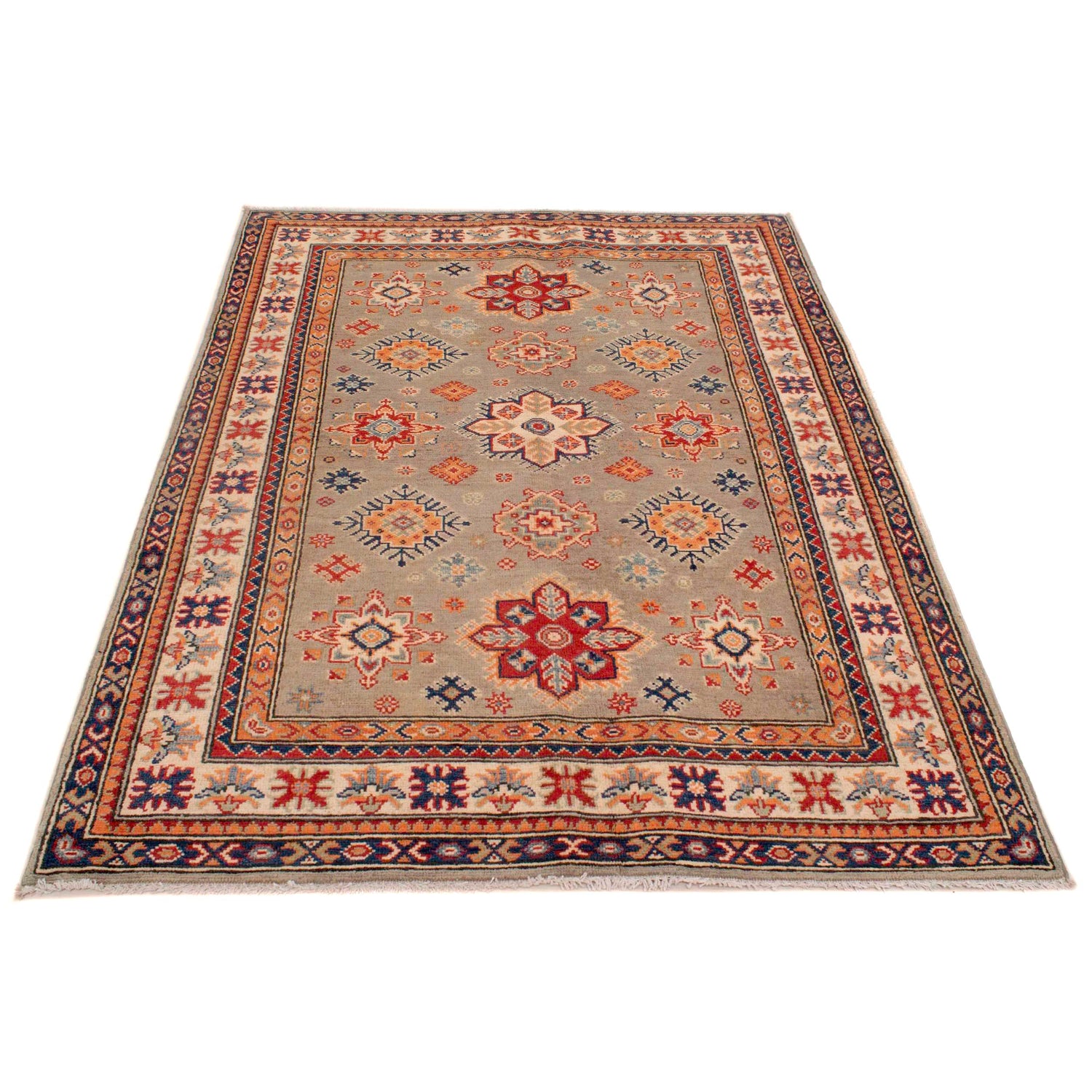 Oriental Kazak Rug 4' 11" x 5' 11" ft / 150 x 180 cm - No. W34033