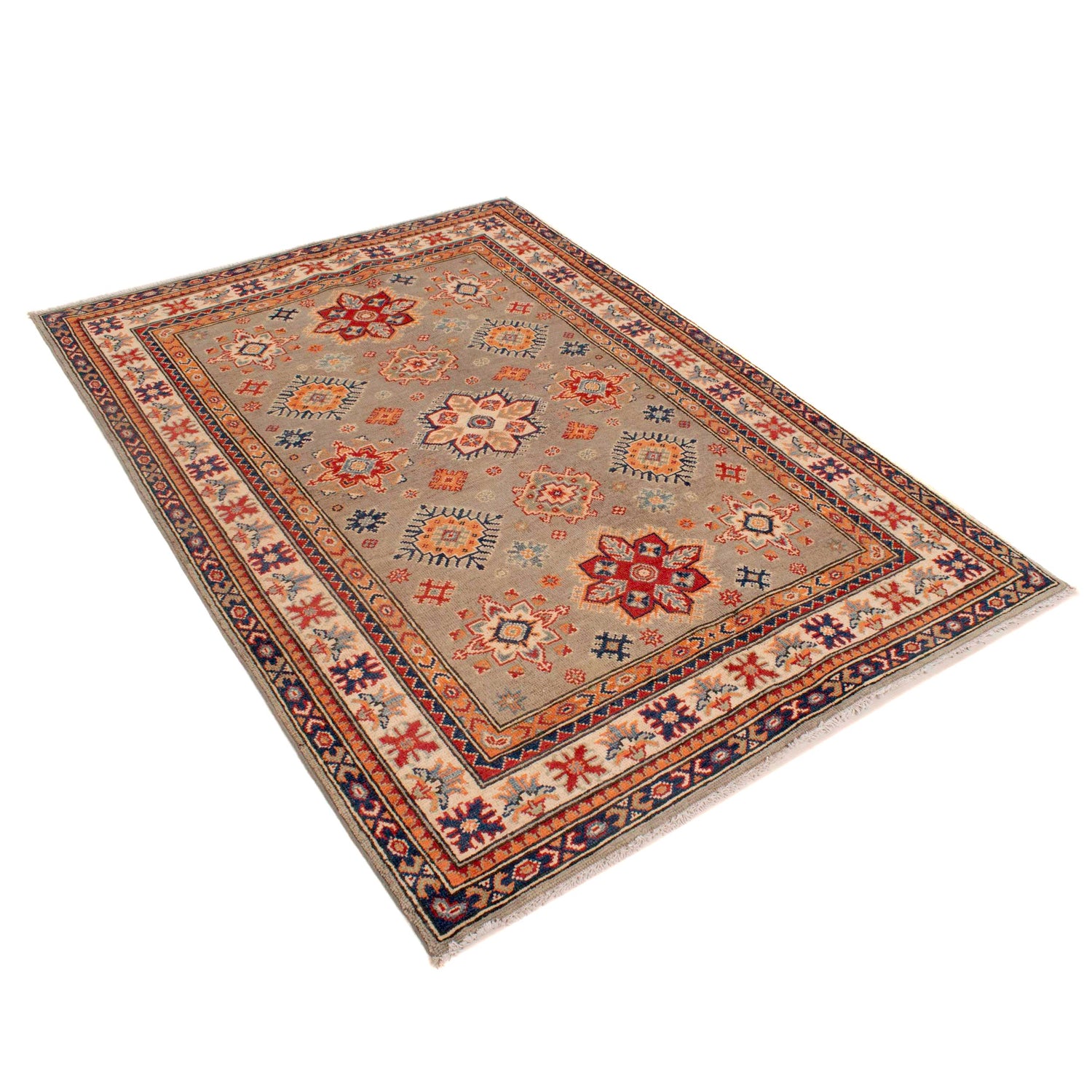 Oriental Kazak Rug 4' 11" x 5' 11" ft / 150 x 180 cm - No. W34033