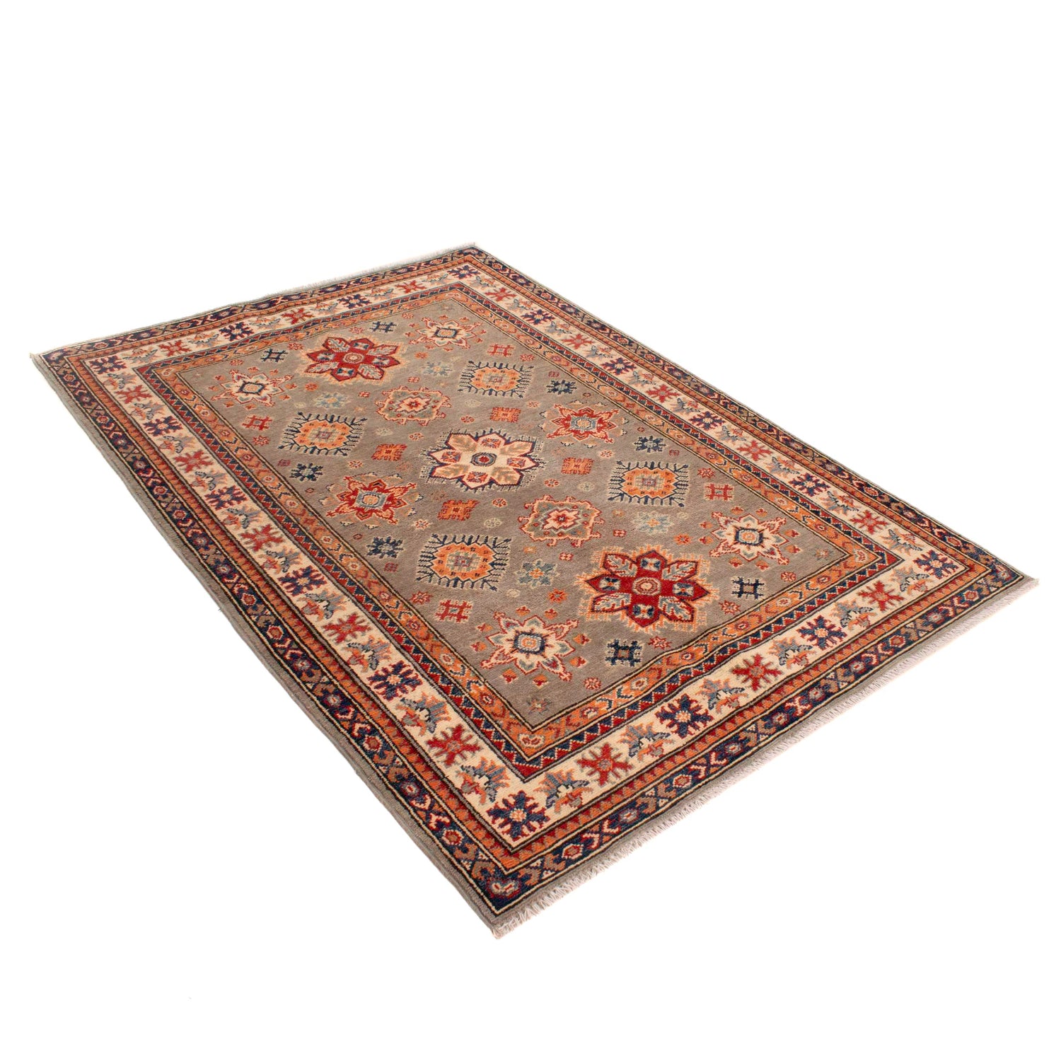 Oriental Kazak Rug 4' 11" x 5' 11" ft / 150 x 180 cm - No. W34033