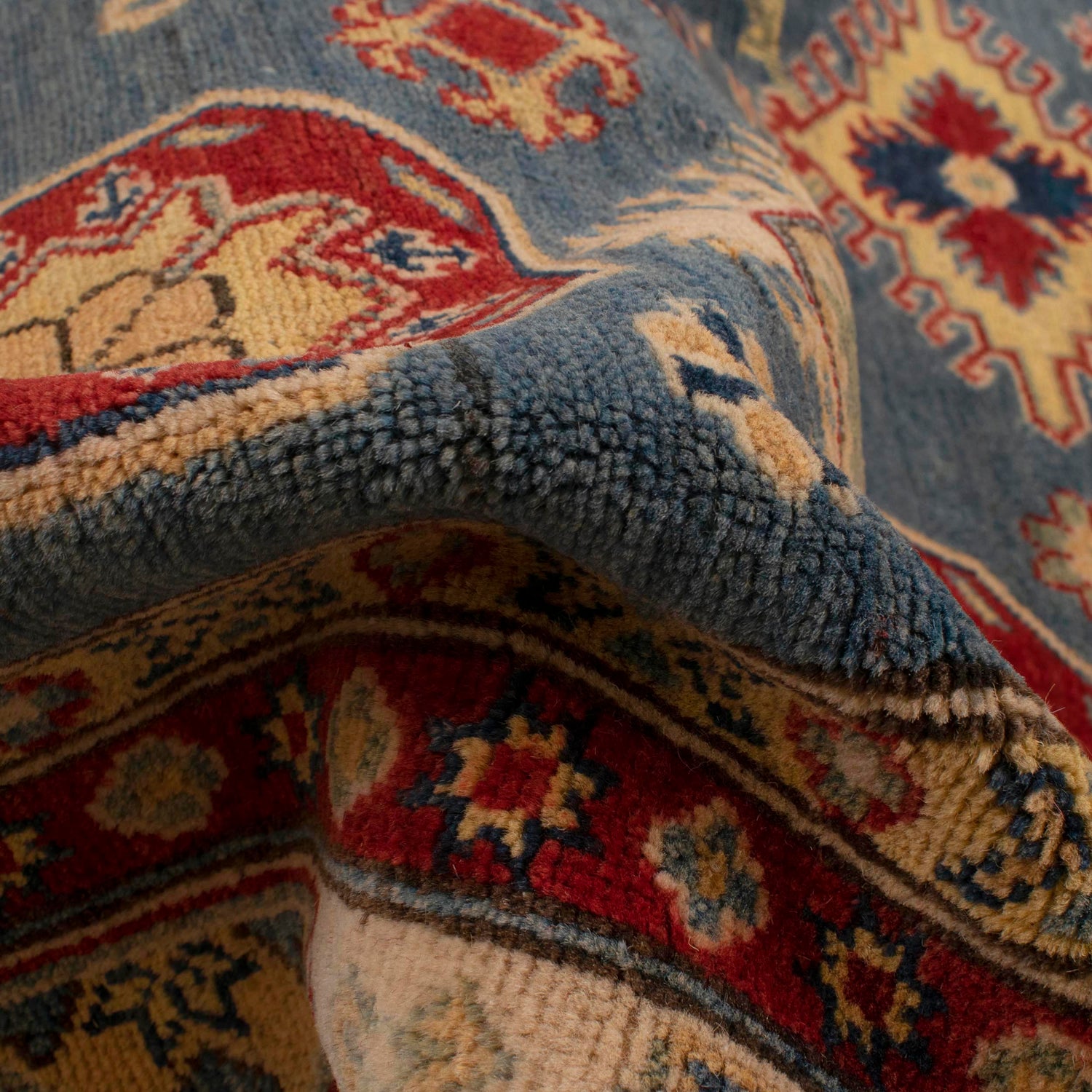 Hand Knotted Kazak Oriental Rug 5' 5" x 7' 2" ft / 166 x 218 cm - No. W34035