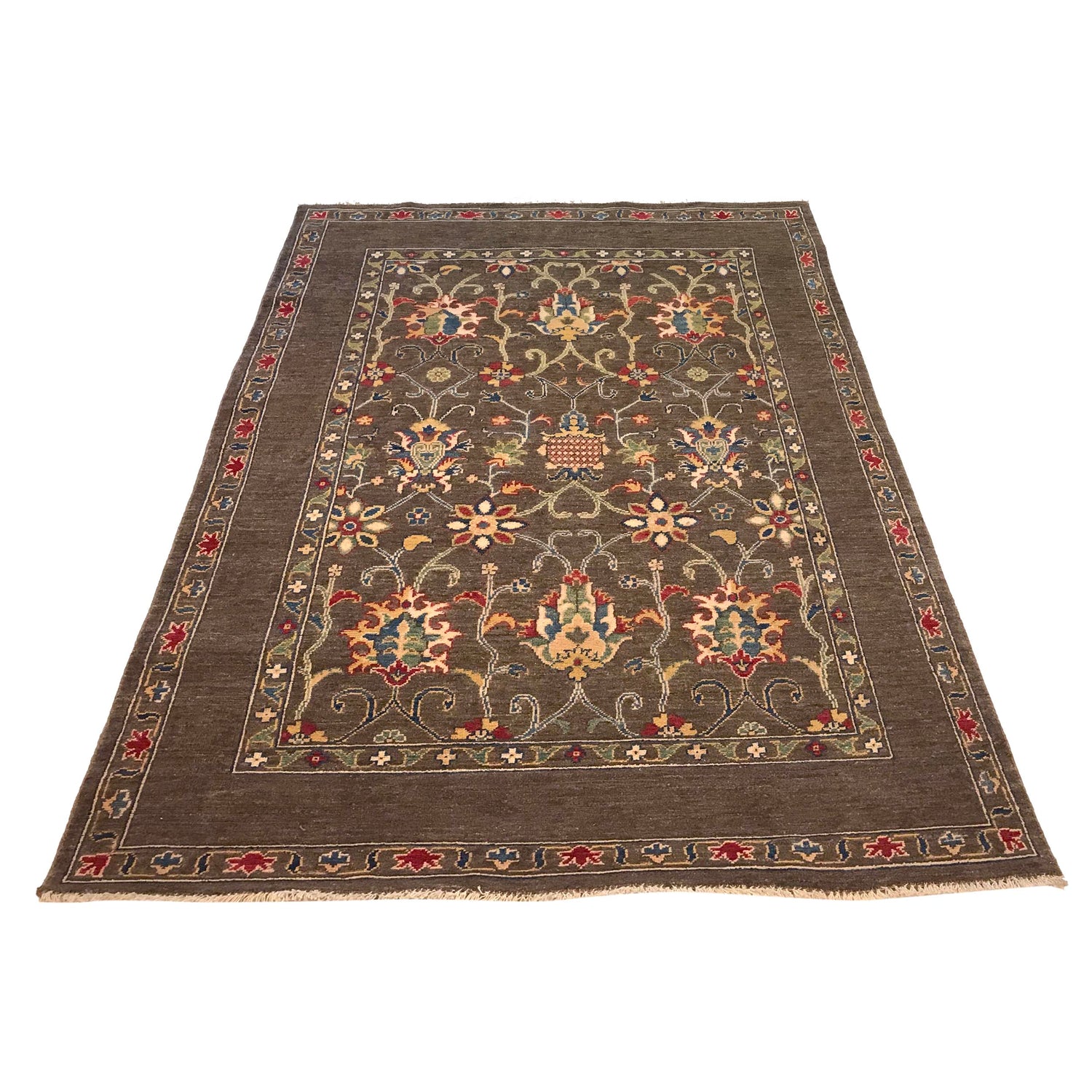 Modern Sultani Carpet 4' 5" x 7' 1" ft / 134 x 215 cm - No. W34038
