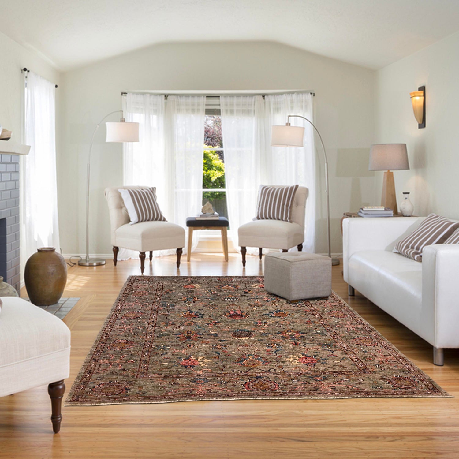 Hand Knotted Sultani Modern Rug 6' 5" x 9' 5" ft / 186 x 295 cm - No. W34040