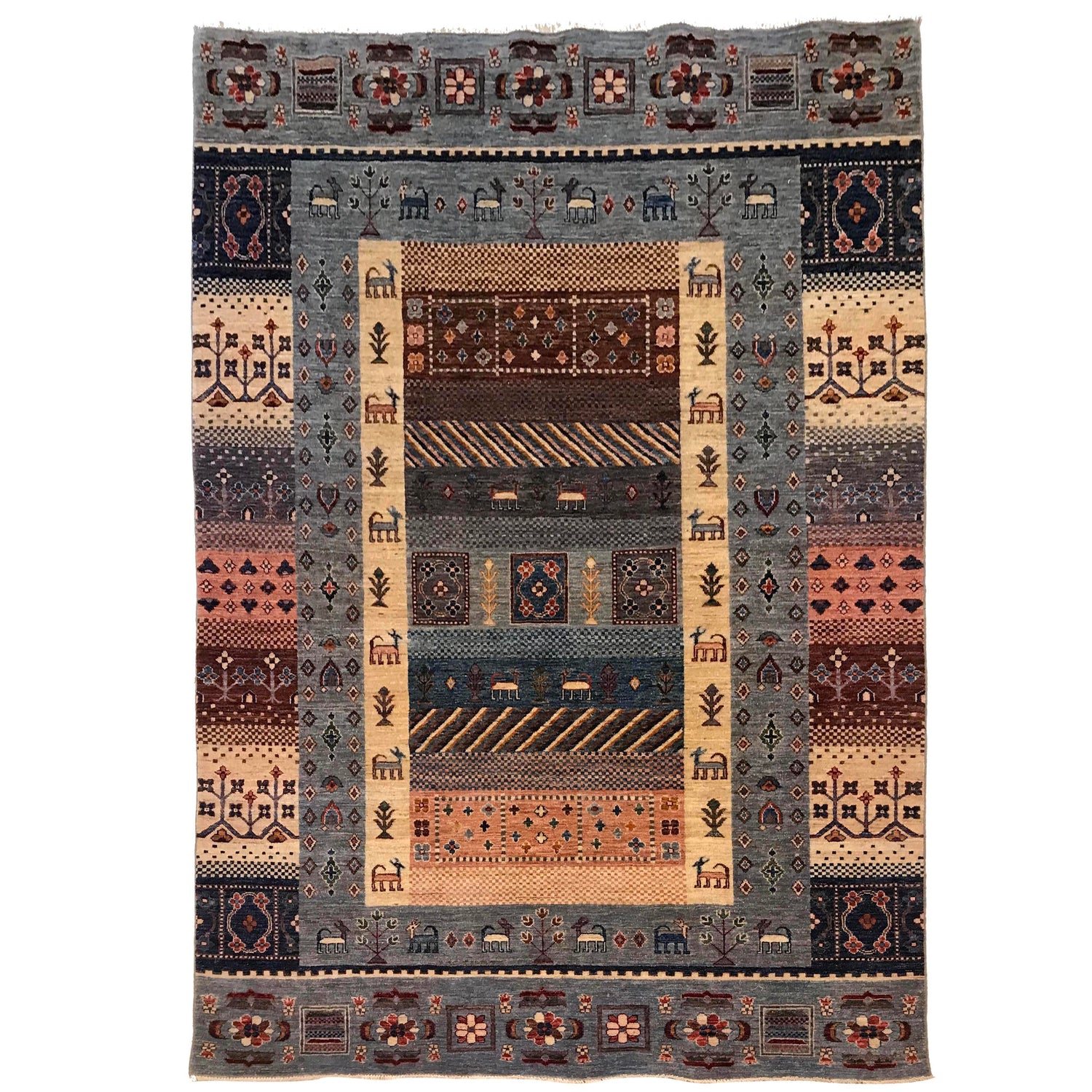 Luxury Shikargah Carpet 5' 8" x 7' 10" ft / 172 x 238 cm - No. W34041