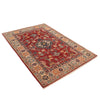 Hand knotted Kazak Carpet 4' 1" x 6' 0" ft / 125 x 183 cm - No. W34048