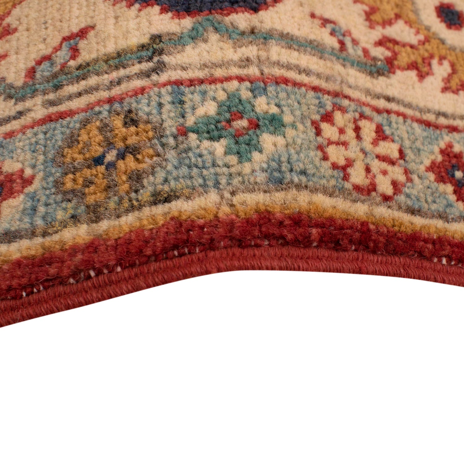 Hand knotted Kazak Carpet 4' 1" x 6' 0" ft / 125 x 183 cm - No. W34048