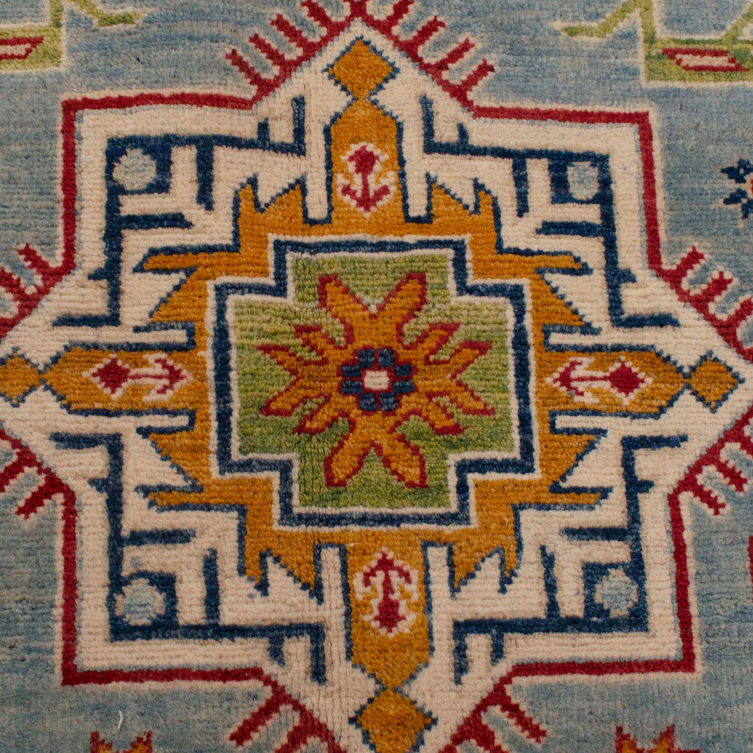 Handmade Kazak Area Rug 6' 8" x 9' 5" ft / 203 x 286 cm - No. W34050