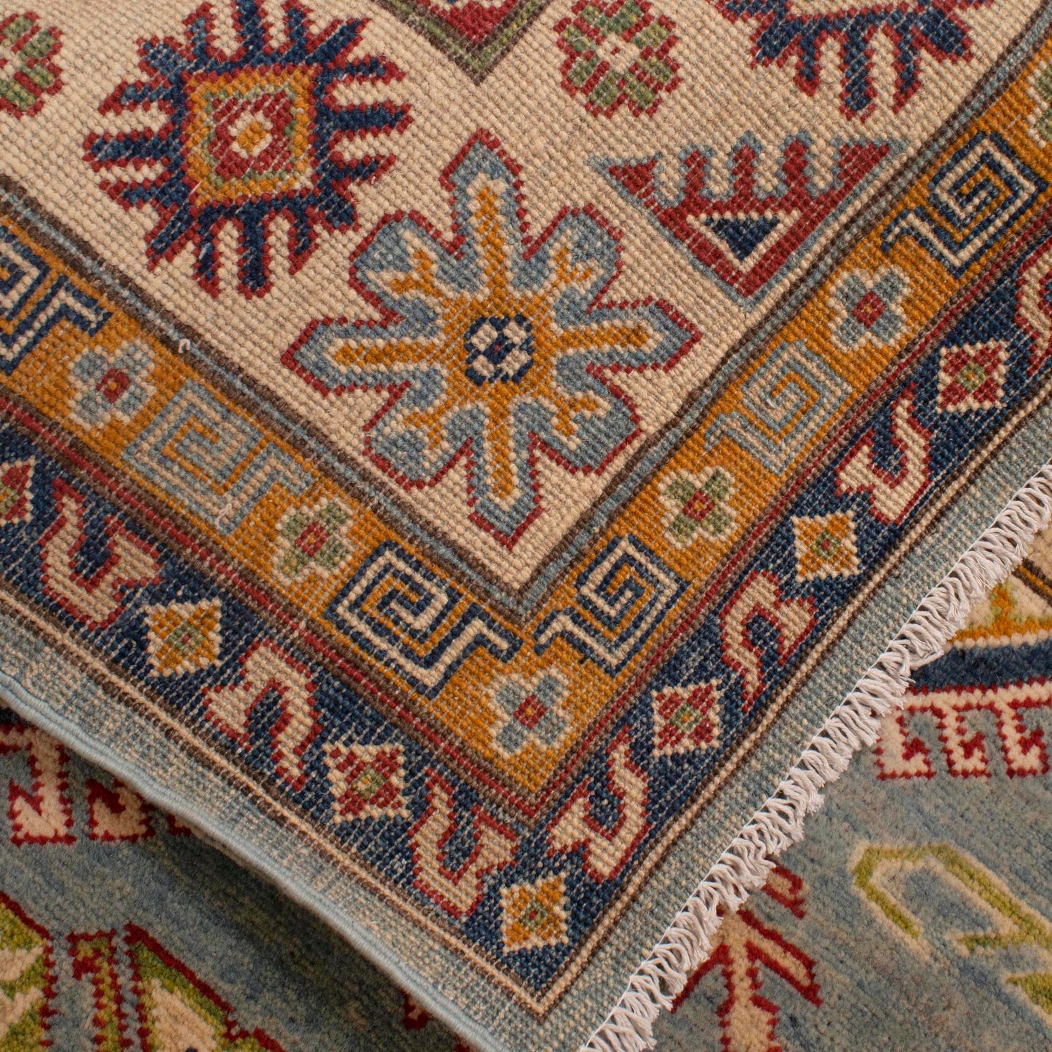 Handmade Kazak Area Rug 6' 8" x 9' 5" ft / 203 x 286 cm - No. W34050