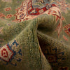 Green Color Kazak Rug 4' 11" x 6' 7" ft / 151 x 200 cm - No. W34055