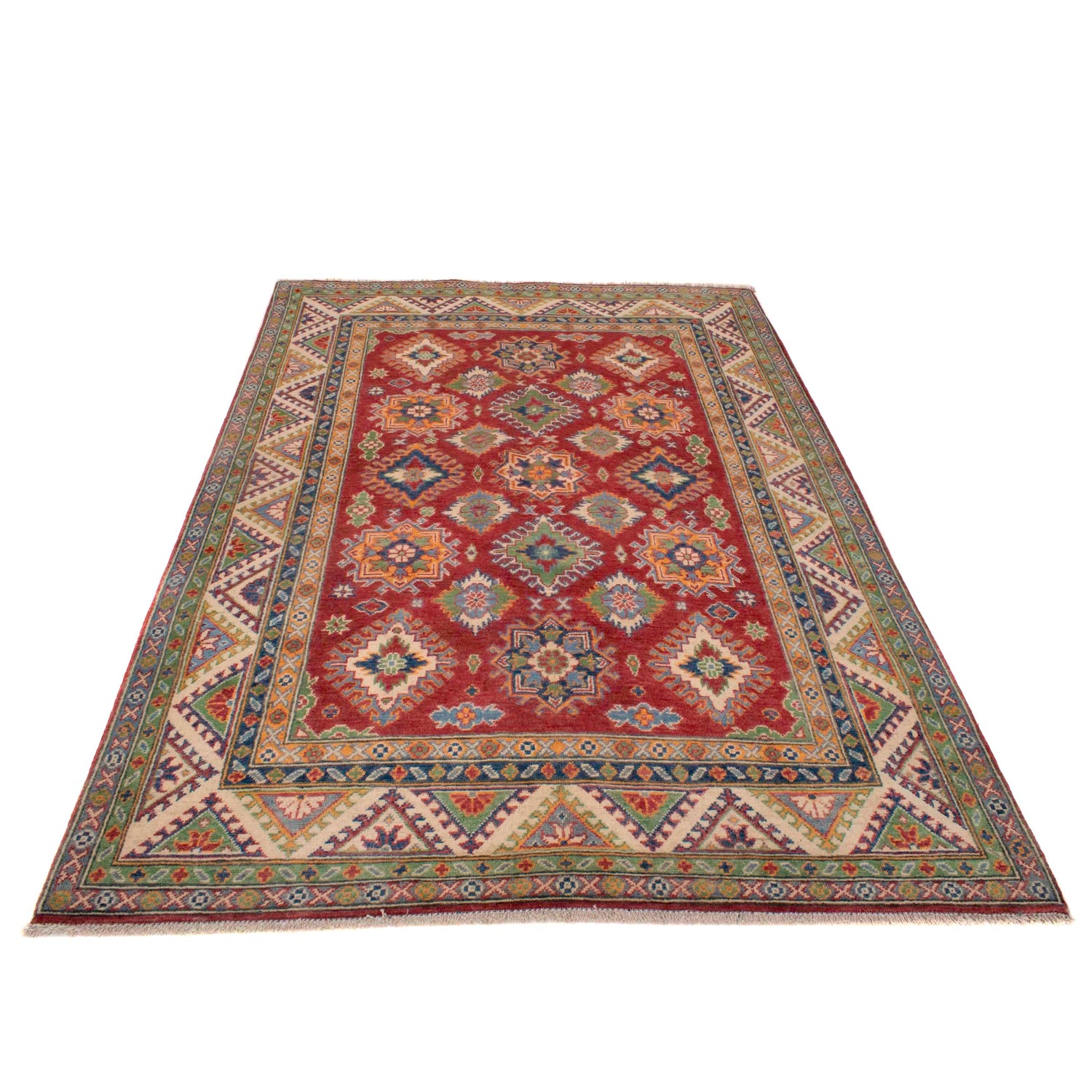 Hand knotted Kazak Carpet 5' 0" x 7' 1" ft / 153 x 215 cm - No. W34057